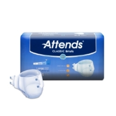ATTENDS Classic Adult Incontinence Brief L Heavy Absorbency, PK 24 BRB3096
